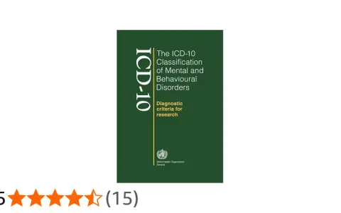 Okładka książki ICD-10 z klasyfikacją zaburzeń psychicznych i behawioralnych. F82 kod choroby.