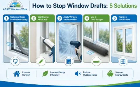 Stop window drafts with weather stripping, caulk, insulation film, draft stoppers, or replacement. Improve comfort & save energy.