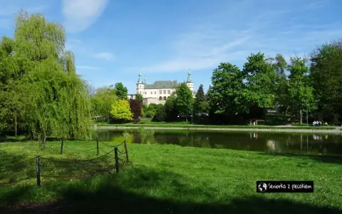 Pałac Biskupów Krakowskich w Kielcach, otoczony zielenią i stawem, to idealne miejsce na relaks. Atrakcje dla dorosłych w Kielcach czekają!