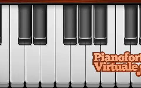 Tasti di un pianoforte virtuale, pronti per creare musica.