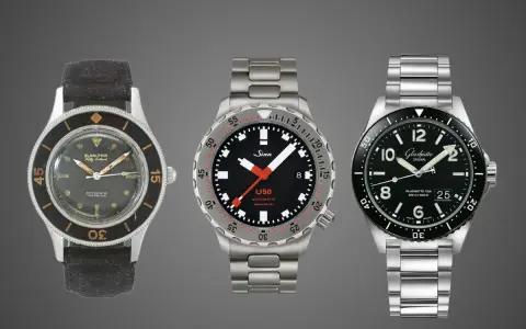Tre orologi subacquei: Blancpain, Sinn U50 e Glashütte. Il loro significato come "tool watch" è la loro affidabilità in condizioni estreme.