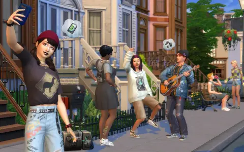 Sims 4: trucos para subir habilidades de música y fotografía mientras disfrutan de un día soleado en la calle.