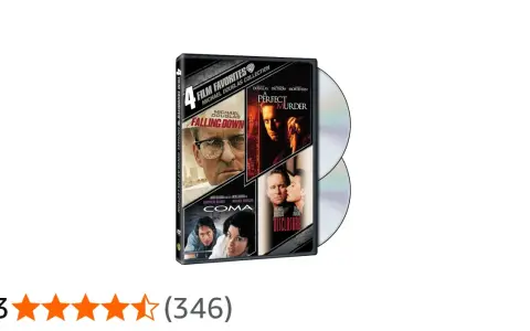 DVD-samling med fyra filmer med Michael Douglas: Falling Down, A Perfect Murder, Coma och Disclosure.