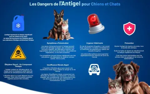 L'antigel est un danger pour votre chien. L'éthylène glycol, son composant, est toxique. Reconnaissez les symptômes d'intoxication et agissez vite.