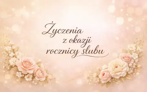 Eleganckie życzenia na 25 rocznicę ślubu, ozdobione pastelowymi różami i delikatnymi światłami.