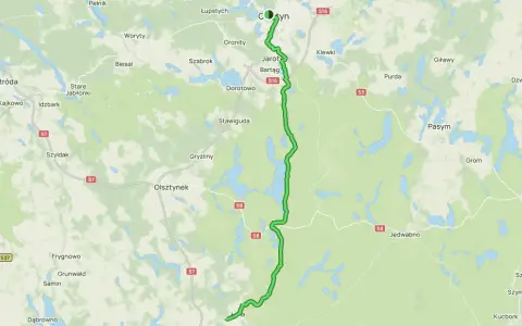Trasa rowerowa od Olsztyna przez Bartąg, Stawigudę, Jedwabno do Szczytna. Malownicza łynostrada olsztyn.
