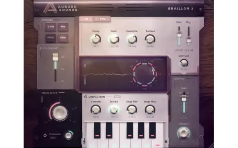 Interfejs wtyczki Graillon 3, idealny do tworzenia efektów wokalnych, jak autotune vst free.