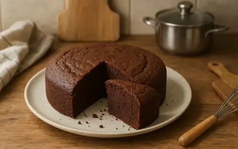 Un délicieux gâteau au chocolat, un vrai régal sans lait, est prêt à être dégusté.
