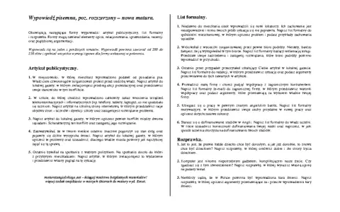 Zadania maturalne: artykuł publicystyczny, list formalny, rozprawka. Przygotuj się do pisania listu formalnego po angielsku.