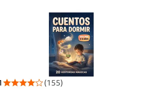 Un niño lee un libro de cuentos para dormir profundamente, rodeado de magia y fantasía. Ideal para niños de 4 a 8 años.