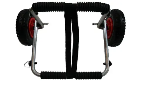 Ein robuster Trolley, ideal zum **sup trolley selber machen**. Mit zwei Rädern, Gummigriffen und Spanngurt.