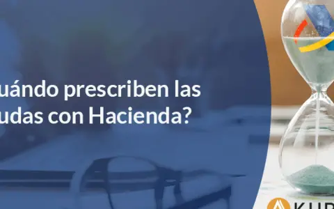 Reloj de arena con logo de Hacienda y texto: ¿cuándo prescriben las deudas con Hacienda?