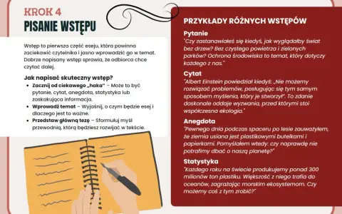 Gotowe wzory esej przykład: jak napisać skuteczny wstęp. Porady i przykłady: pytanie, cytat, anegdota, statystyka.