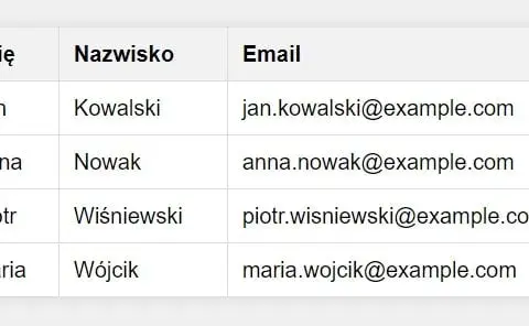 Tabele HTML: Jak tworzyć profesjonalne, dostępne i responsywne?