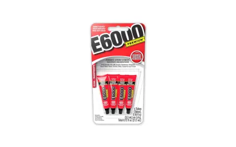 E6000 Premium adhesive bonds plastics like Polycarbonate, PVC, and ABS. This package contains four tubes of clear, industrial-strength contact adhesive.