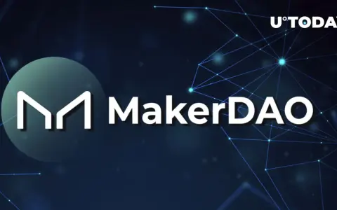 Logo MakerDAO i napis "U°TODAY". Nikolai Mushegian, twórca MakerDAO, w centrum uwagi.