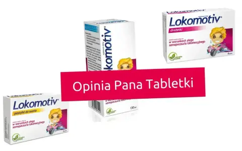 Opakowania Lokomotiv, suplement diety na złe samopoczucie lokomocyjne. Dawkowanie dla dzieci.