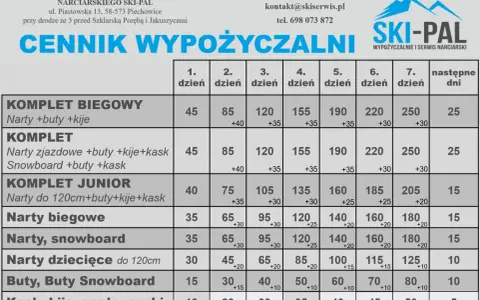 Cennik wypożyczalni nart: Ile kosztuje i jak nie przepłacić?