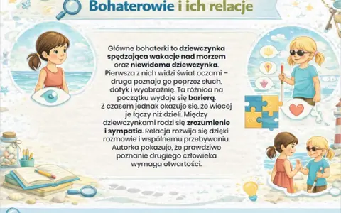 Dwie bohaterki, dziewczynki spędzające wakacje, uczą się rozumieć i akceptować różnice, budując przyjaźń.