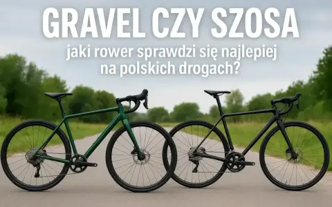 Zielony rower gravel i czarny szosowy stoją obok siebie. Który wybrać na polskie drogi?