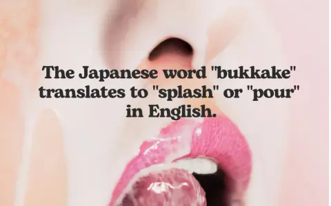 Japońskie słowo "bukake" oznacza "plusk" lub "nalewać".