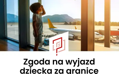 Chłopiec patrzy przez okno na lotnisku na samoloty. Potrzebna zgoda na wyjazd dziecka za granicę, by spełnić jego marzenia o podróży.