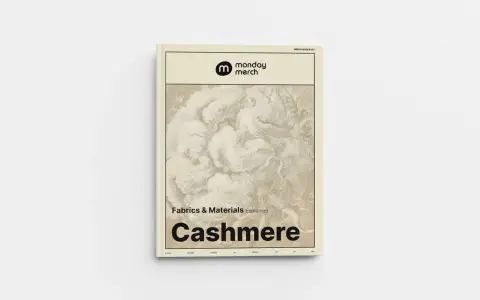 Portada de libro sobre el **tejido cashmere**, con un diseño vintage y el título destacado.