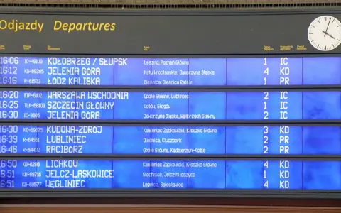 Aktualny rozkład jazdy pociągów Katowice: Odjazdy, perony, opóźnienia