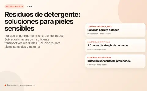 Soluciones para pieles sensibles: ¿irritación por detergente? Descubre las causas y cómo evitar la alergia al detergente de ropa.