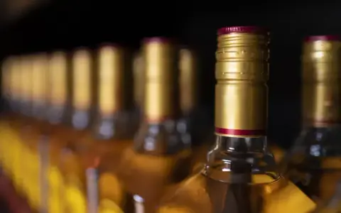 Rząd butelek z alkoholem, idealny do sprawdzenia, ile alkoholu można wwieźć do Turcji.