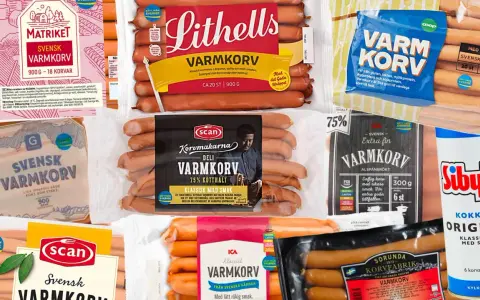 Svenska varmkorvspaket i olika märken. En klassisk svensk varmkorv för alla tillfällen.