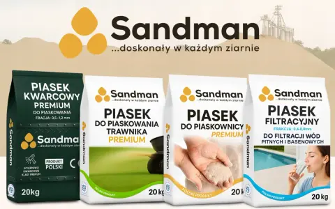 Cztery worki piasku Sandman: kwarcowy do piaskowania, do trawnika, do piaskownicy i filtracyjny. Jaki piasek do piaskownicy wybrać?