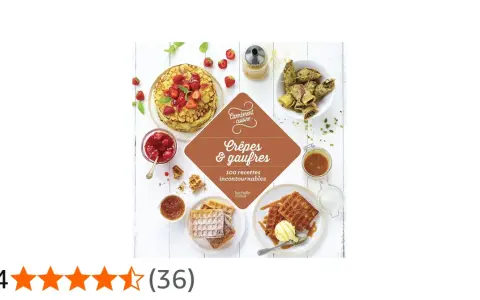 Livre "Crêpes & gaufres : 100 recettes incontournables" de Carrément Cuisine. Idéal pour trouver une recette 100 crêpes Marmiton.