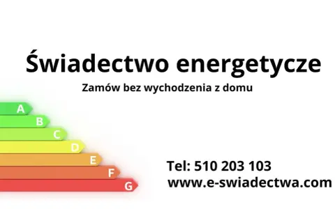 Świadectwo energetyczne dla Twojego domu. Zamów online, łatwo i szybko. Skala od A do G. Tel: 510 203 103.
