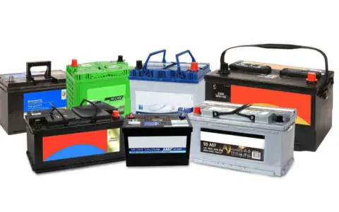 A variety of car battery types are displayed, including sealed maintenance-free and silver calcium models, ready to power your vehicle.