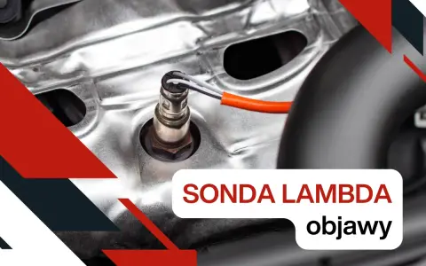 Sonda lambda zamontowana w silniku samochodowym, kluczowy element do kontroli spalin.