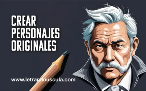 Un lápiz apunta a un hombre mayor con barba y cabello blanco, listo para ser un creador de personajes originales.