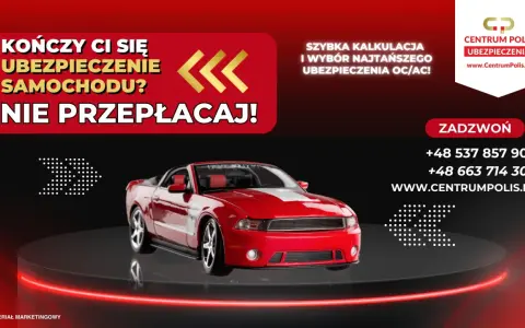 Nowy samochód z salonu? Z Centrum Polis ubezpieczenie OC/AC to szybka kalkulacja i najtańsza oferta. Zadzwoń!