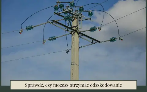 Słup energetyczny z przewodami i izolatorami, jeden z wielu rodzajów słupów energetycznych.
