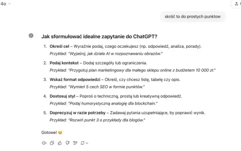 Jak wpisywać polecenia do sztucznej inteligencji, aby uzyskać lepsze odpowiedzi