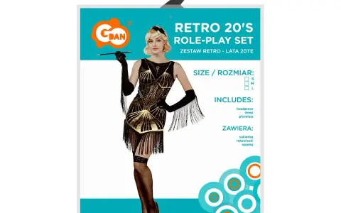 Stylowe stroje retro lata 20 na imprezy tematyczne i bal karnawałowy