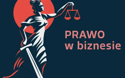 Stylizowana Temida z wagą i mieczem, symbolizująca prawo w biznesie WSB.