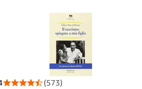 Copertina del libro "Il razzismo spiegato a mia figlia" di Tahar Ben Jelloun, uno dei tanti libri sul razzismo che aiutano a educare al rispetto.