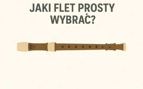 Brązowy flet prosty z beżowymi elementami, idealny do nauki w szkole podstawowej. Jaki flet prosty wybrać?