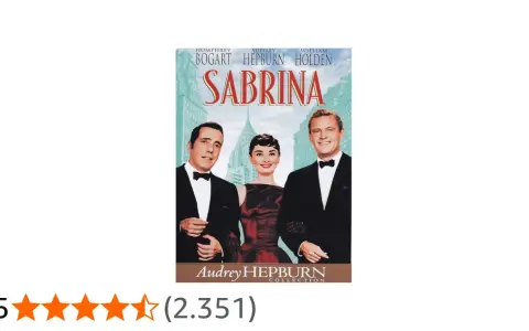 Copertina del film Sabrina (1954) con Humphrey Bogart, Audrey Hepburn e William Holden.