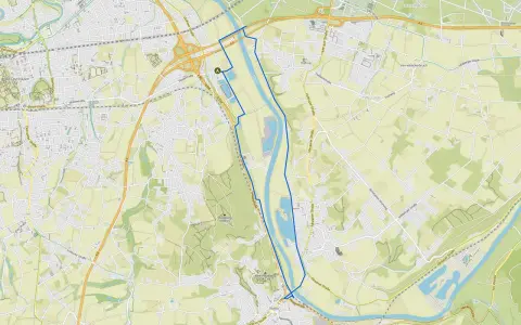 Streckenverlauf des Stadtlauf Bad Oeynhausen entlang der Weser und durch Wohngebiete.