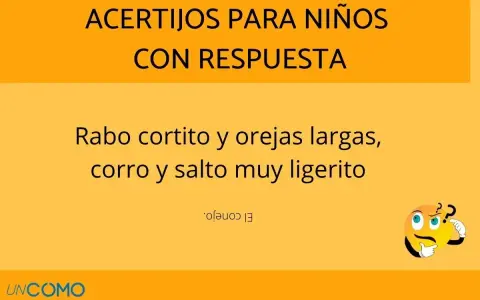 Acertijos para niños de 7 años: "Rabo cortito y orejas largas, corro y salto muy ligerito". ¿Quién soy? El conejo.