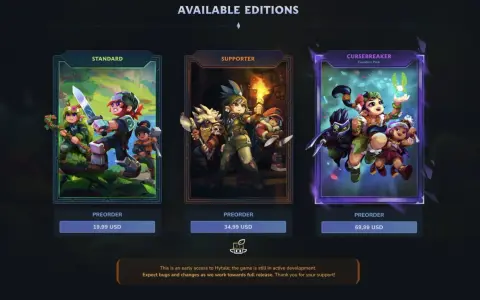 Ediciones disponibles de Hytale: Standard, Supporter y Cursebreaker. Aún no hay fecha de lanzamiento confirmada.