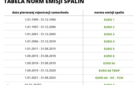 Euro 1-7: Tabela norm emisji spalin. Sprawdź, czy wjedziesz do SCT!