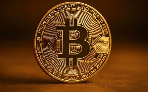 Złota moneta z symbolem Bitcoina, idealna do śledzenia kursu Bitcoin PLN.